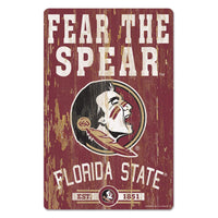 Florida State Seminoles Wood Sign 11" x 17" 1/4" thick