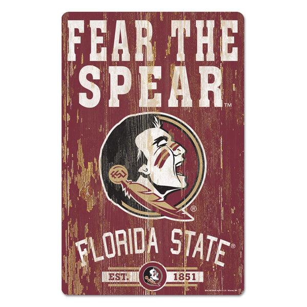Florida State Seminoles Wood Sign 11" x 17" 1/4" thick