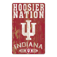 Wholesale-Indiana Hoosiers Wood Sign 11" x 17" 1/4" thick