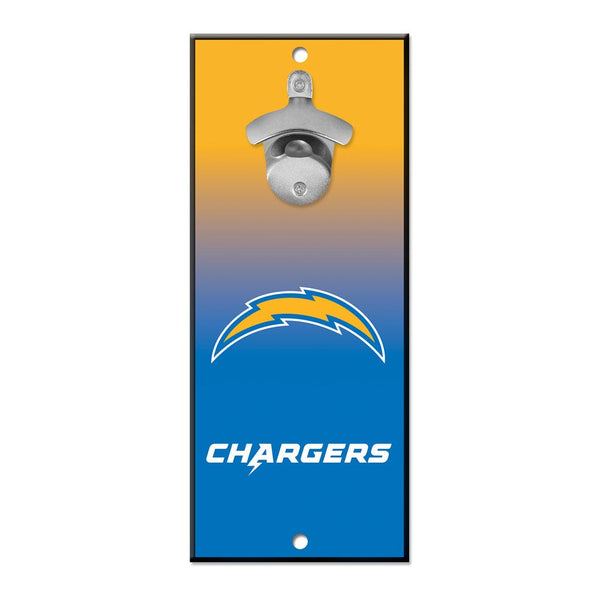 Los Angeles Chargers Bottle Opener Sign 5x11