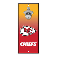 Kansas City Chiefs Bottle Opener Sign 5x11