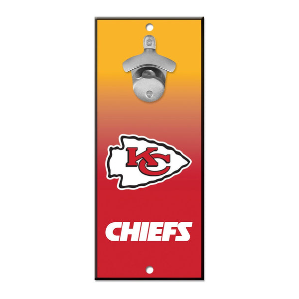 Kansas City Chiefs Bottle Opener Sign 5x11