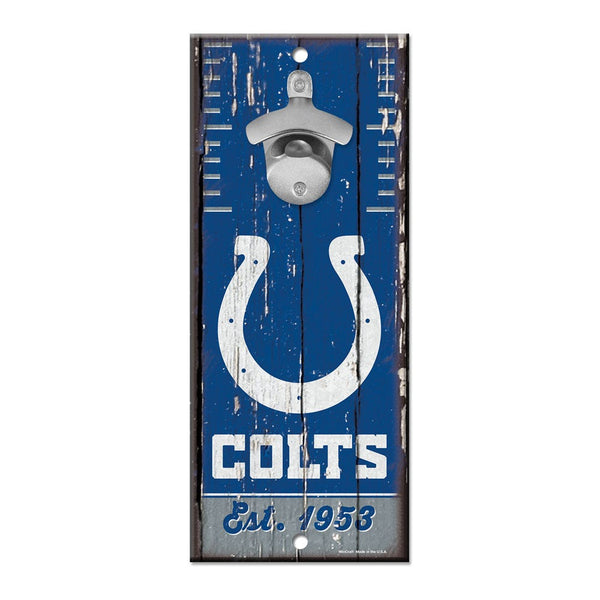 Indianapolis Colts Bottle Opener Sign 5x11