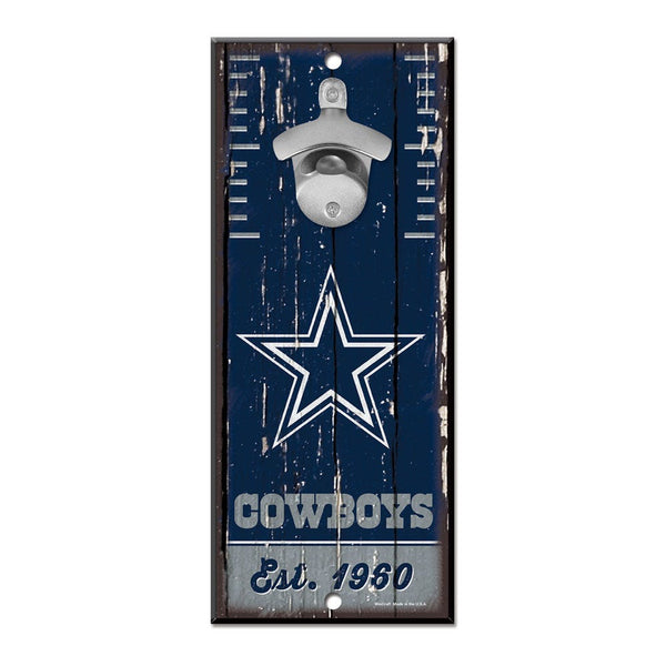 Dallas Cowboys Bottle Opener Sign 5x11