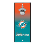 Miami Dolphins Bottle Opener Sign 5x11