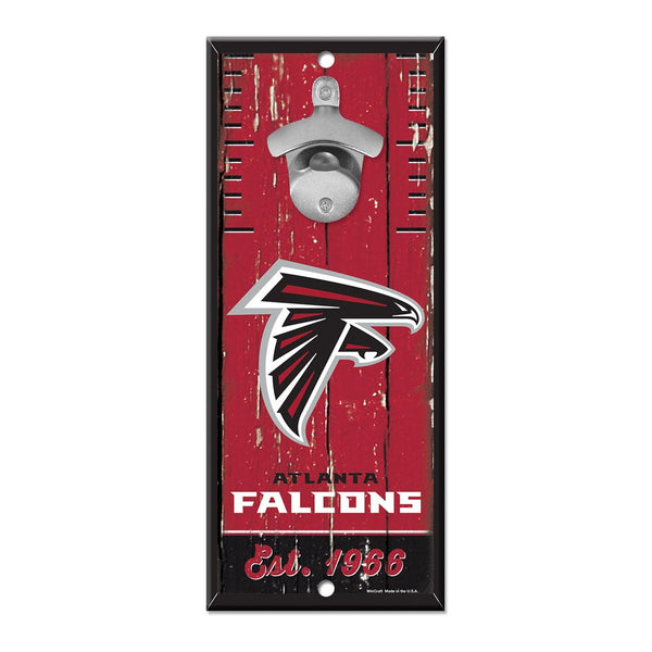 Atlanta Falcons Bottle Opener Sign 5x11