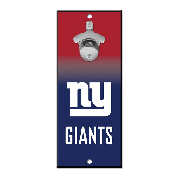 New York Giants Bottle Opener Sign 5x11