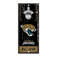 Jacksonville Jaguars Bottle Opener Sign 5x11