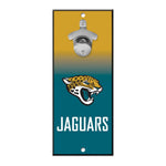 Jacksonville Jaguars Bottle Opener Sign 5x11
