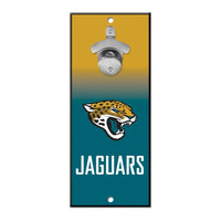 Jacksonville Jaguars Bottle Opener Sign 5x11