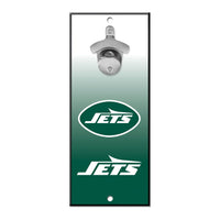 New York Jets Bottle Opener Sign 5x11