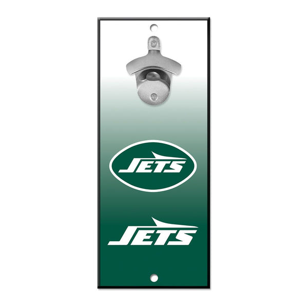 New York Jets Bottle Opener Sign 5x11