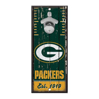 Green Bay Packers Bottle Opener Sign 5x11