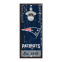 New England Patriots Bottle Opener Sign 5x11