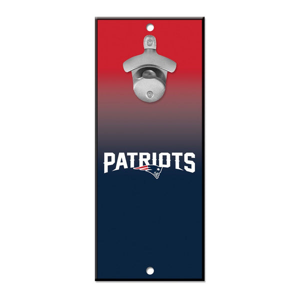 New England Patriots Bottle Opener Sign 5x11