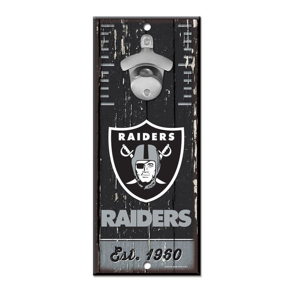 Las Vegas Raiders Bottle Opener Sign 5x11