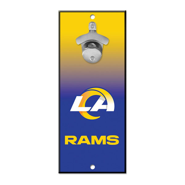 Los Angeles Rams Bottle Opener Sign 5x11