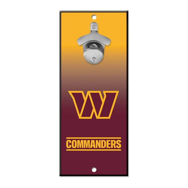 Washington Commanders Bottle Opener Sign 5x11