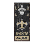 New Orleans Saints Bottle Opener Sign 5x11