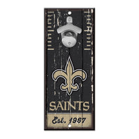 New Orleans Saints Bottle Opener Sign 5x11
