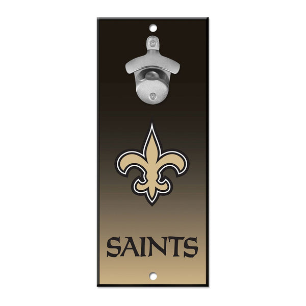 New Orleans Saints Bottle Opener Sign 5x11