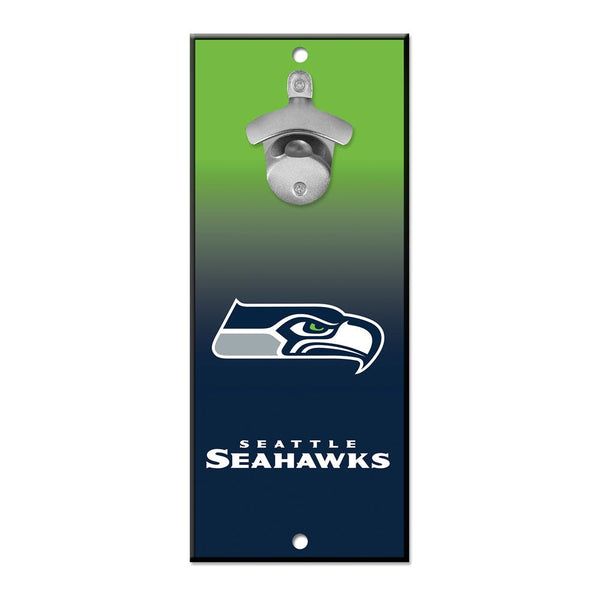 Seattle Seahawks Bottle Opener Sign 5x11