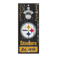 Pittsburgh Steelers Bottle Opener Sign 5x11