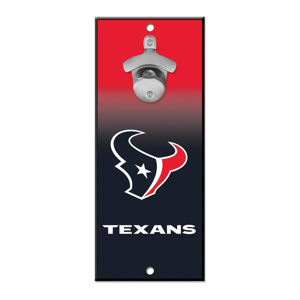 Houston Texans Bottle Opener Sign 5x11
