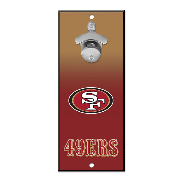 San Francisco 49ers Bottle Opener Sign 5x11