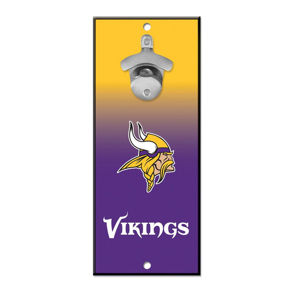Minnesota Vikings Bottle Opener Sign 5x11