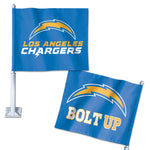 Los Angeles Chargers Slogan Car Flag 11.75" x 14"