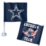 Dallas Cowboys Slogan Car Flag 11.75" x 14"