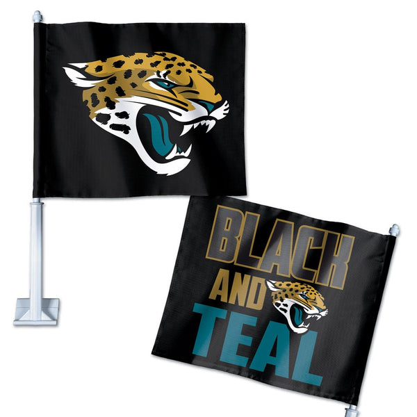 Jacksonville Jaguars Slogan Car Flag 11.75" x 14"