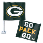 Green Bay Packers Slogan Car Flag 11.75" x 14"