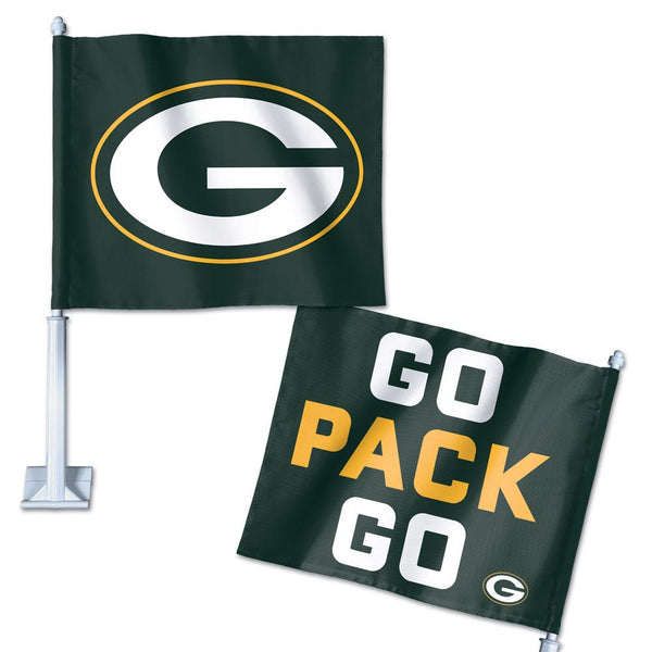 Green Bay Packers Slogan Car Flag 11.75" x 14"