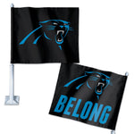 Carolina Panthers Slogan Car Flag 11.75" x 14"