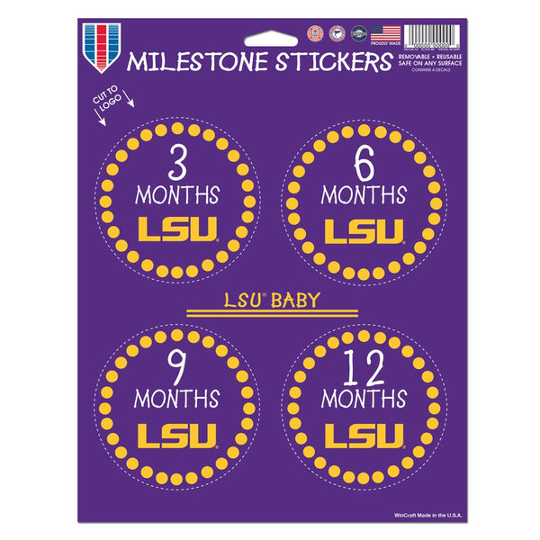 LSU Tigers Vinyl Sticker Sheet 8.5" x 11"