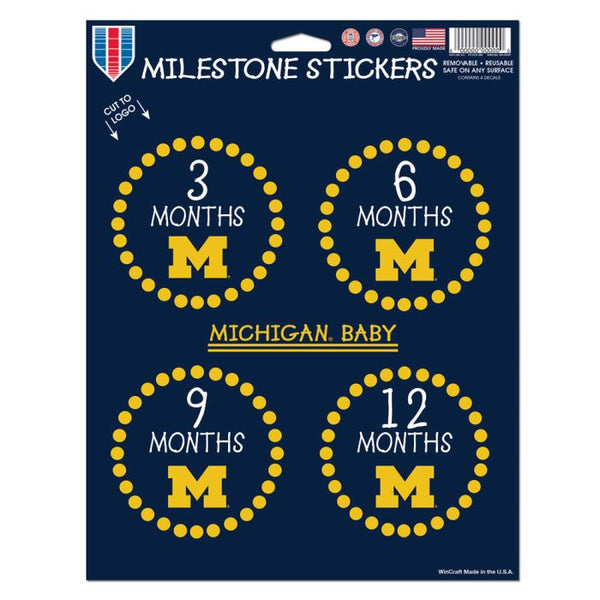 Wholesale-Michigan Wolverines Vinyl Sticker Sheet 8.5" x 11"