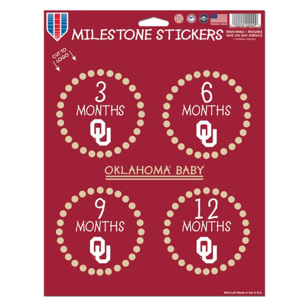 Wholesale-Oklahoma Sooners Vinyl Sticker Sheet 8.5" x 11"