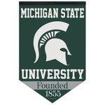 Wholesale-Michigan State Spartans CHEVRON Premium Felt Banner 17" x 26"