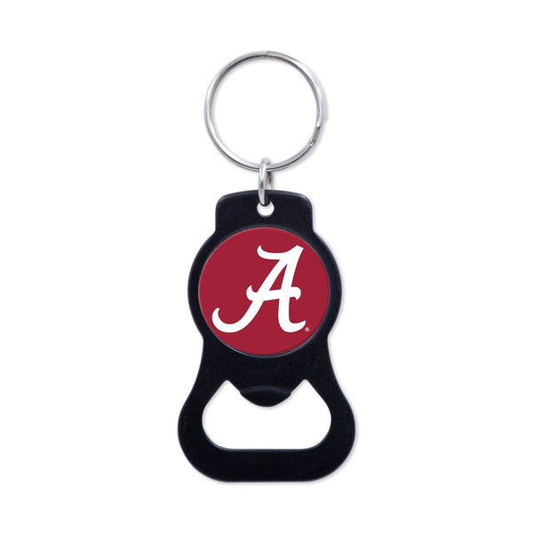 Alabama Crimson Tide Black Bottle Opener Key Ring