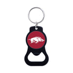 Arkansas Razorbacks Black Bottle Opener Key Ring