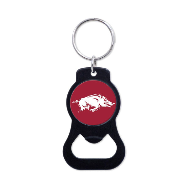 Arkansas Razorbacks Black Bottle Opener Key Ring