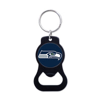 Seattle Seahawks Black Bottle Opener Key Ring