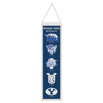 Wholesale-Brigham Young Cougars / Vintage Collegiate Evolution Wool Banner 8" x 32"