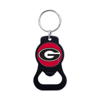 Georgia Bulldogs Black Bottle Opener Key Ring