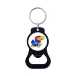 Kansas Jayhawks Black Bottle Opener Key Ring