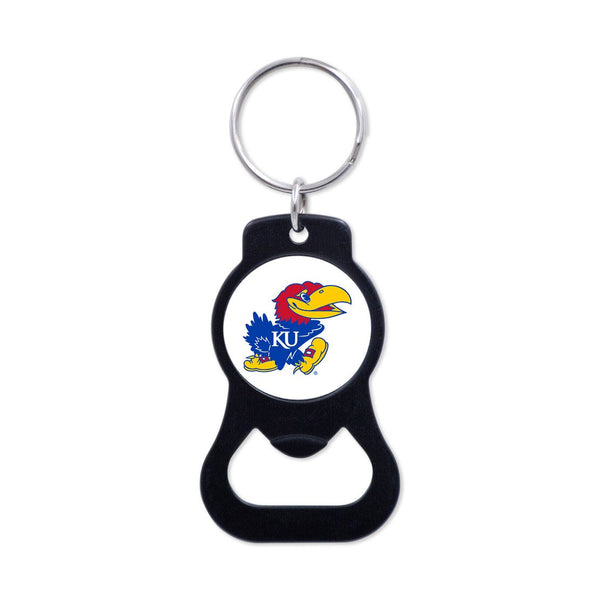 Kansas Jayhawks Black Bottle Opener Key Ring
