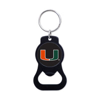 Miami Hurricanes Black Bottle Opener Key Ring