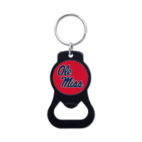 Ole Miss Rebels Black Bottle Opener Key Ring